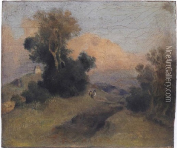 Abend Auf Den Bergen Oil Painting - Heinrich (Franz-Dreber) Dreber