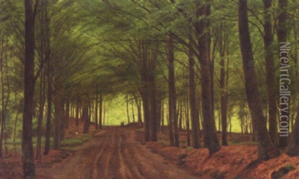 Skovparti Oil Painting - Vilhelm Groth