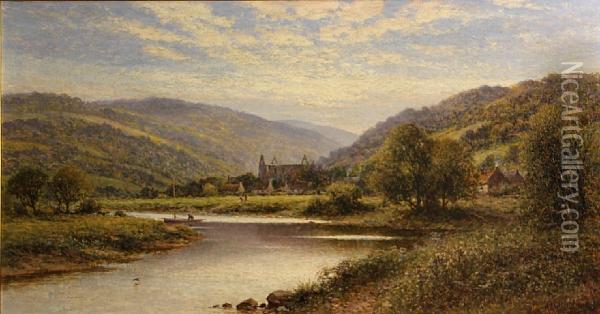 Tintern Abbey Oil Painting - Alfred Augustus Glendening