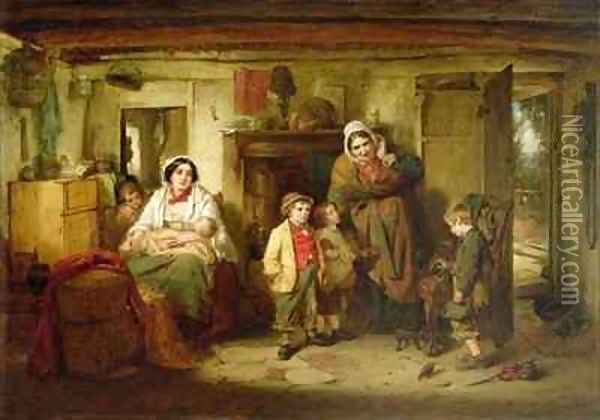 The Mitherless Bairn Oil Painting - Thomas Faed