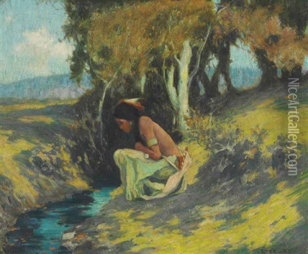 Indian Summer Oil Painting - Eanger Irving Couse