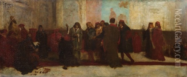 The Merchant Of Venice Oil Painting - Aleksander Gierymski