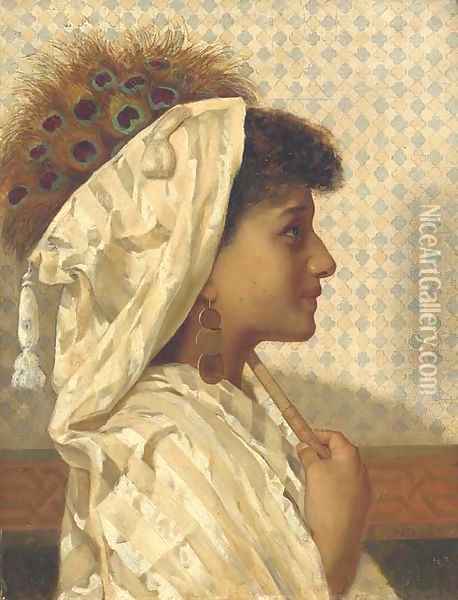 A Moorish girl Oil Painting - Sir Hubert von Herkomer