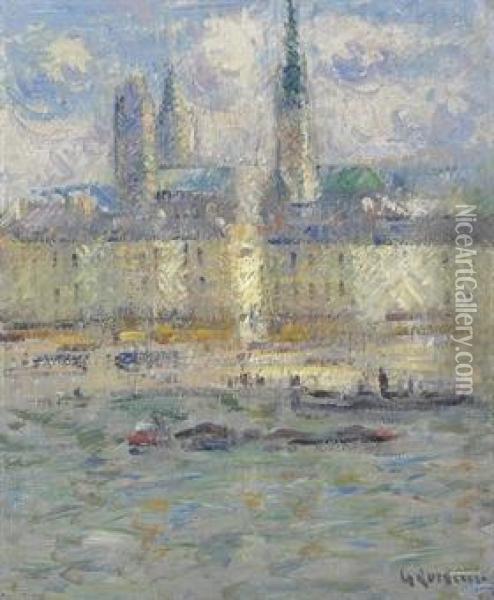 Le Cathedrale De Rouen Oil Painting - Gustave Loiseau