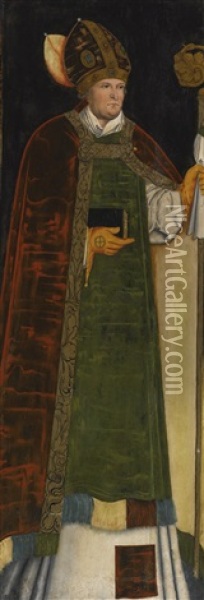 A Bishop Saint Oil Painting - Lucas Cranach the Elder