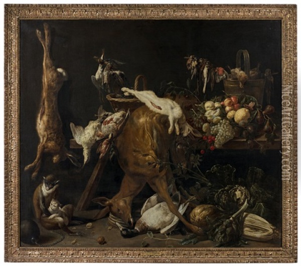 Gibier Oil Painting - Adriaen van Utrecht