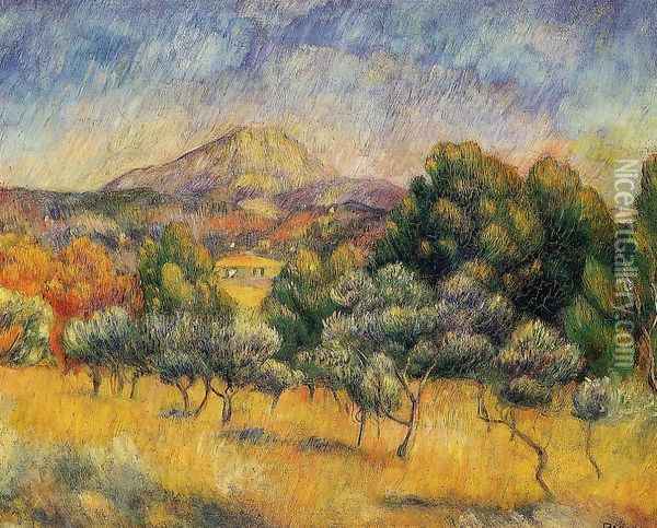 Mount Sainte-Victoire Oil Painting - Pierre Auguste Renoir