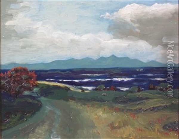 Distant Mountains Oil Painting - Robert Cree Crawford