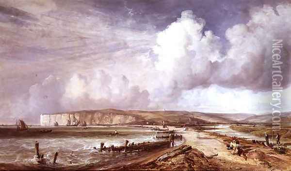 South Coast of England Oil Painting - Alfred Clint