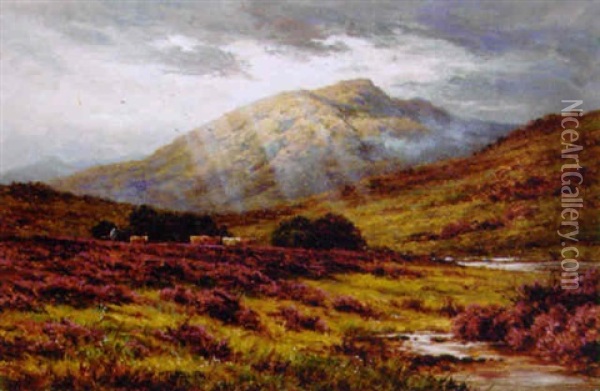 Ben Cruachan From Inverlochy, Argyllshire Oil Painting - Henry Decon Hillier