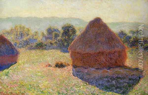 Grainstacks In The Sunlight Midday Oil Painting - Claude Oscar Monet