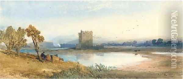 Loch Awe Oil Painting - Thomas Miles Richardson, Jnr.