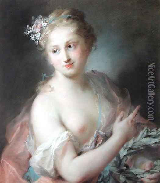 Nymph from Apollo's Retinue Oil Painting - Rosalba Carriera