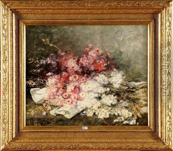 Bouquet De Fleurs Des Champs Oil Painting - Clemence Jonnaert
