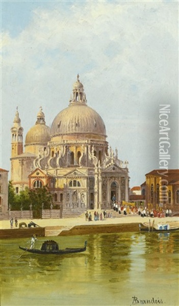 San Marco Della Salute, Venice Oil Painting - Antonietta Brandeis