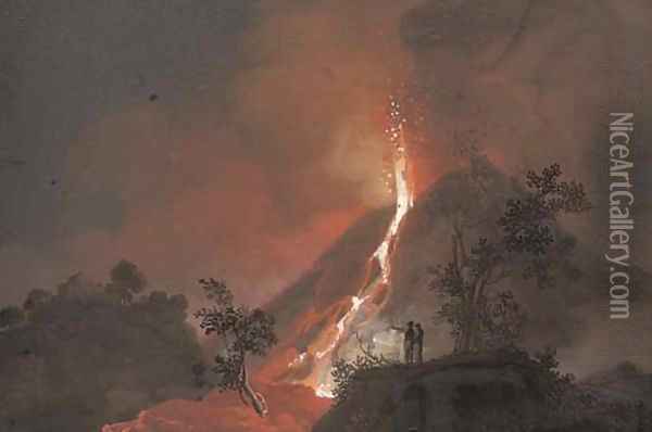An eruption from 1804 Oil Painting - Camillo da Vito