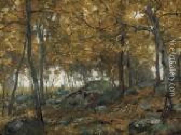 Forest In Autumn Oil Painting - Henry Ward Ranger