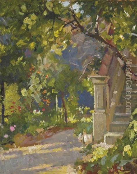 A Quiet Corner Oil Painting - Patrick William Adam