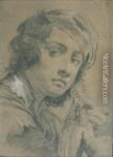 Jeune Homme Jouant Du Luth Oil Painting - Giovanni Battista Piazzetta