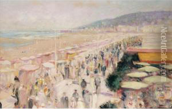 Deauville Oil Painting - Lucien Adrion
