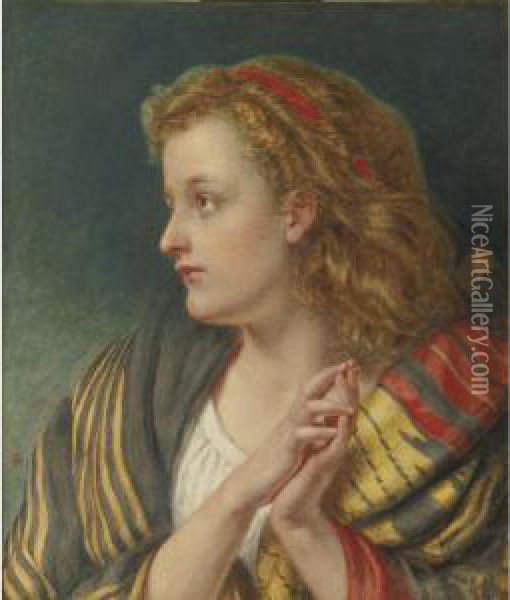 Portrait Of A Girl Oil Painting - William Gale