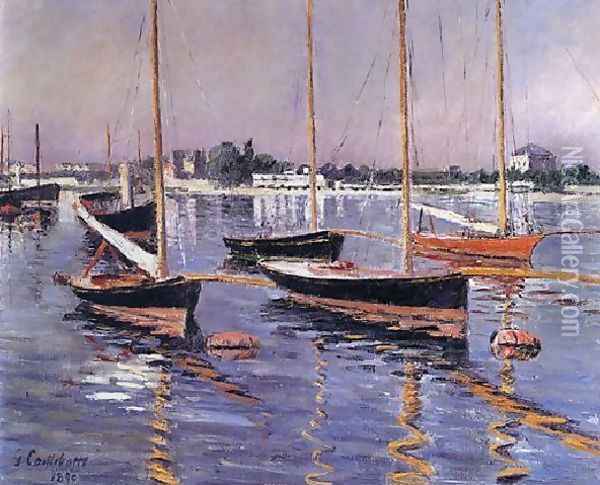 Boats On The Seine At Argenteuil Oil Painting - Gustave Caillebotte
