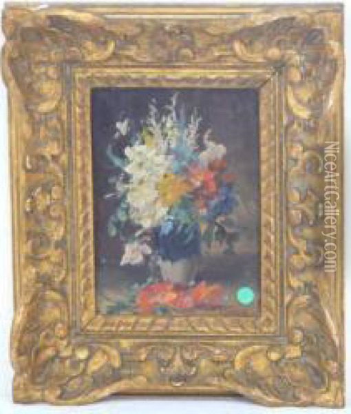  Bouquet De Fleurs  Oil Painting - Edmond Van Coppenolle