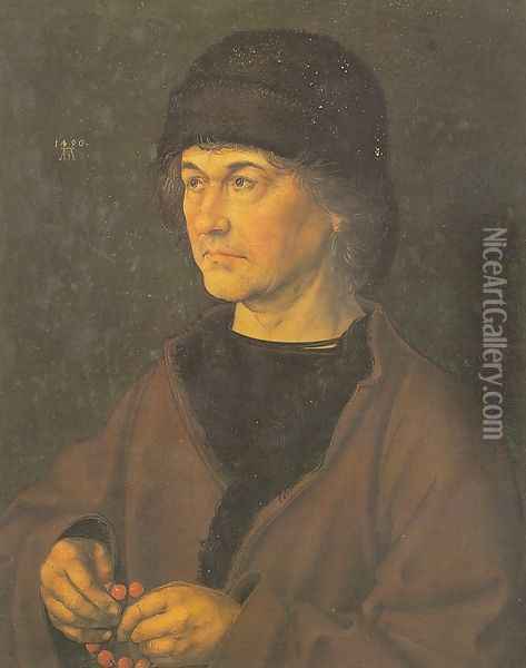 Portrait of the Artist's Father Oil Painting - Albrecht Durer
