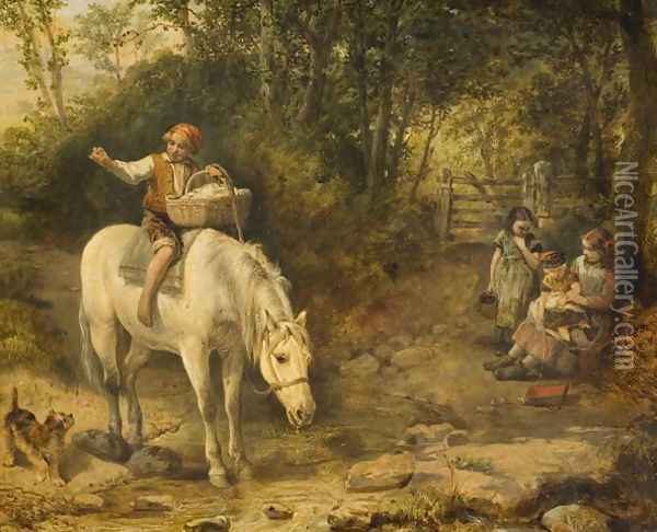 The Watering Place Oil Painting - William Knight Keeling