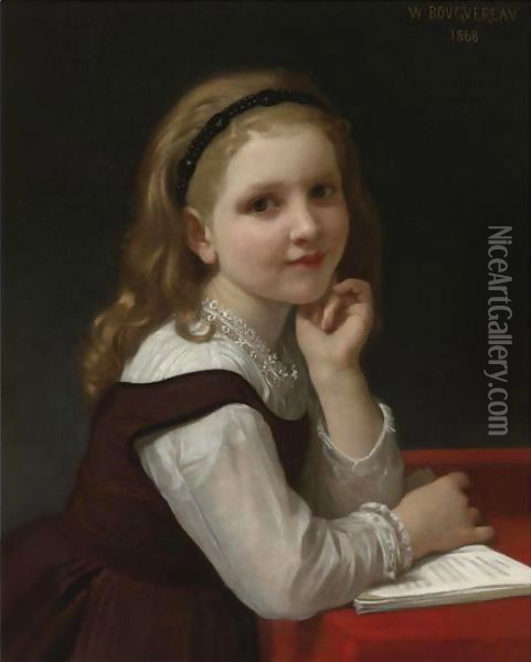 Distraction Oil Painting - William-Adolphe Bouguereau