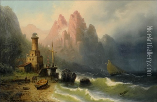 Stormy Waters Oil Painting - Albert Bredow