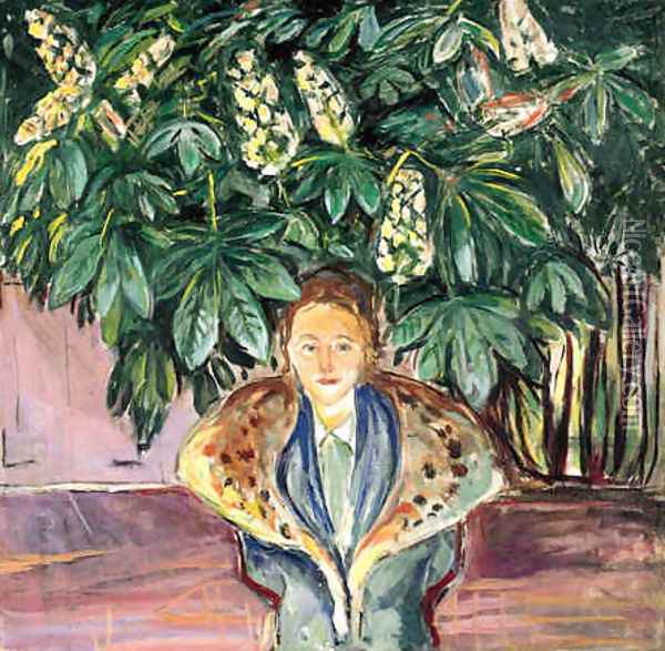 Under the Chestnut Tree Oil Painting - Edvard Munch