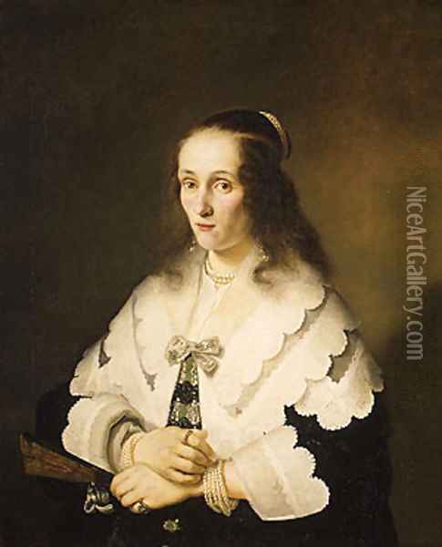 Portrait of a Woman Oil Painting - Ferdinand Bol