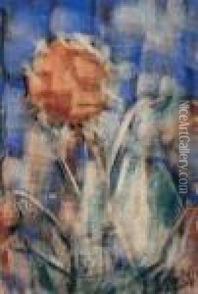 Sonnenblumen Oil Painting - Christian Rohlfs