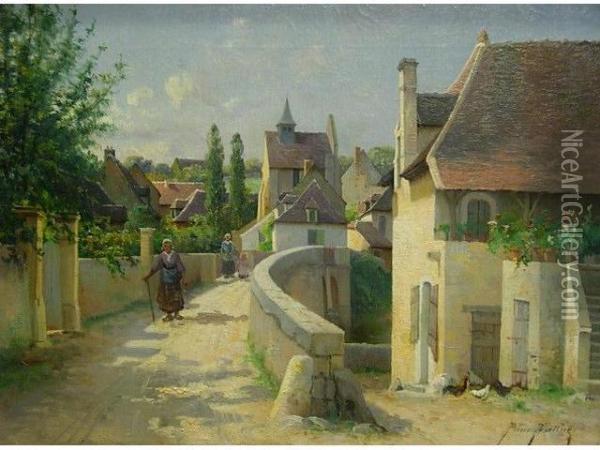 La Traversee Du Pont Oil Painting - Pierre Ernest Ballue