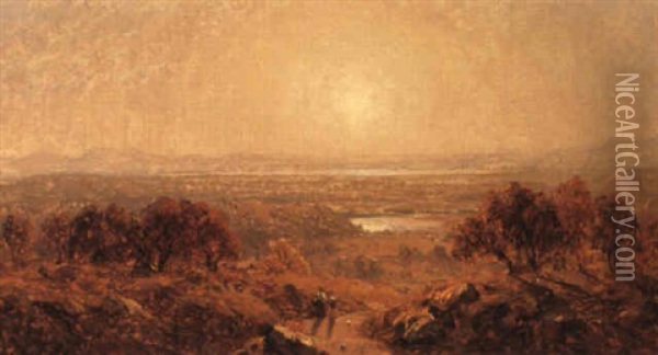 View Of Lake Champlain Oil Painting - Sanford Robinson Gifford