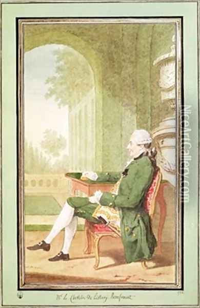 Chevalier Charles Roger de Listenois-Bauffremont Oil Painting - Louis Carrogis Carmontelle