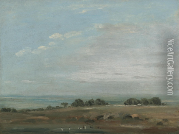 View Of Hampstead Heath Oil Painting - John Constable
