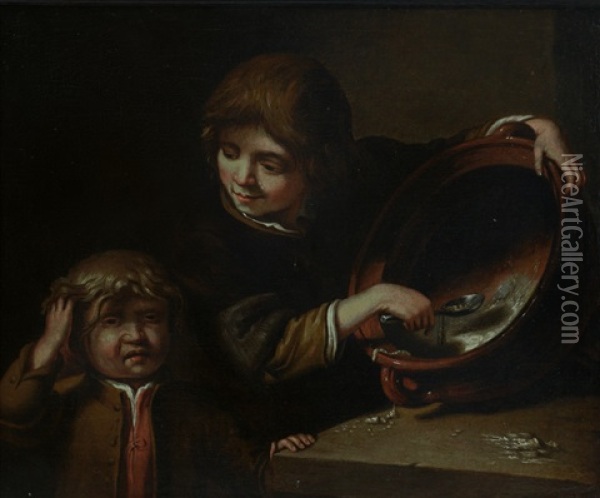 Interno Con Bambini Oil Painting - Jan Miense Molenaer