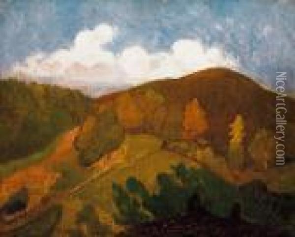 Landscape In Banyuls (autumn Picture), 1889 Oil Painting - Jozsef Rippl-Ronai