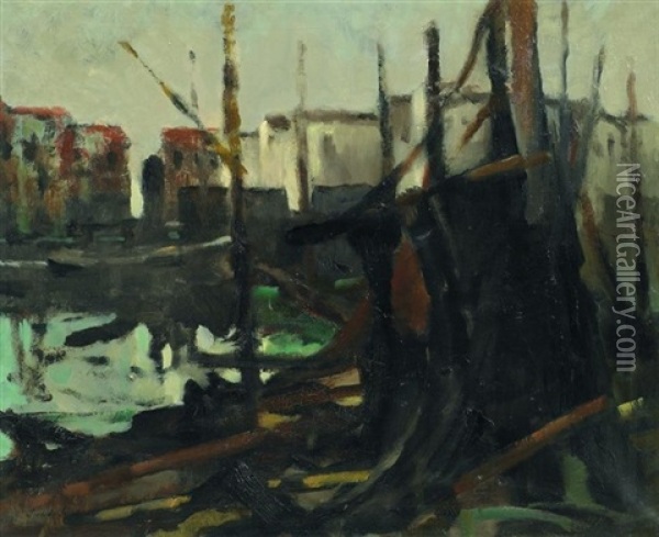 L'estuaire Oil Painting - Frederic De Smet