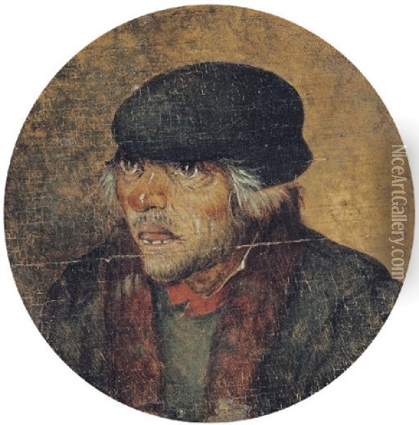 A Peasant In A Green Coat And Cap Oil Painting - Pieter Brueghel the Younger