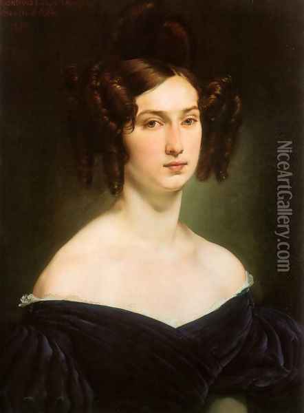 Ritratto della contessa Luigia Douglas Scotti d'Adda (Portrait of Countess Luigia Douglas Scotti d'Adda) Oil Painting - Francesco Paolo Hayez