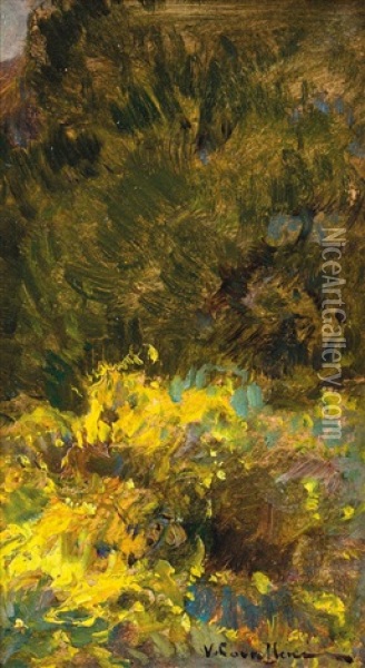 Vegetazione Oil Painting - Vittorio Cavalleri