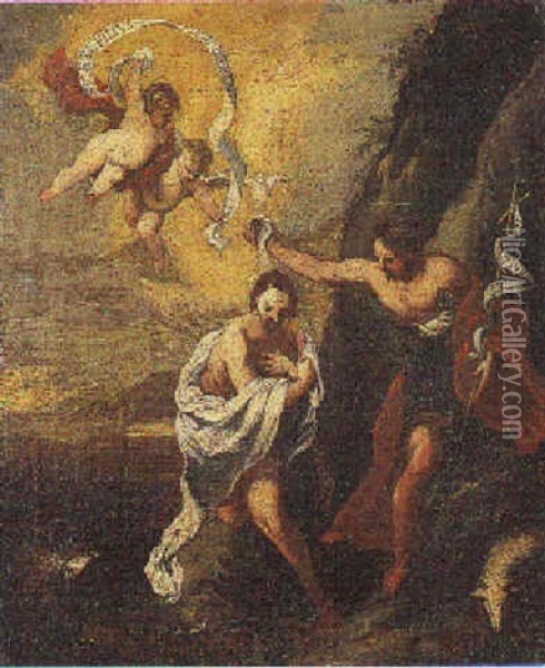 Battesimo Di Cristo Oil Painting - Daniele Crespi