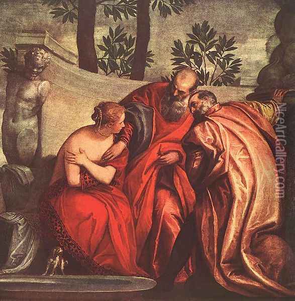 Susanna in the Bath Oil Painting - Paolo Veronese (Caliari)