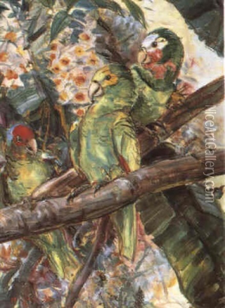 Amazonen Oil Painting - Ernst Eck