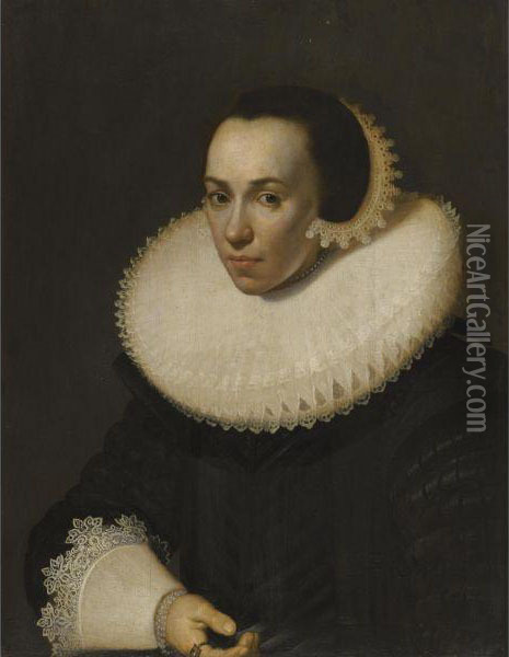 Portrait Of A Lady Oil Painting - Nicolaes (Pickenoy) Eliasz