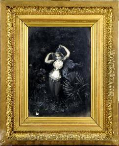 Danseuse Orientaliste Oil Painting - Charles Emile Hippolyte Lecomte-Vernet