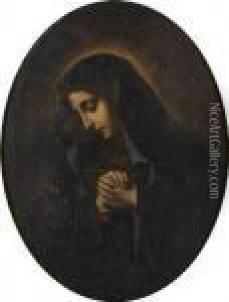 Vierge Aux Mains Jointes Oil Painting - Carlo Dolci